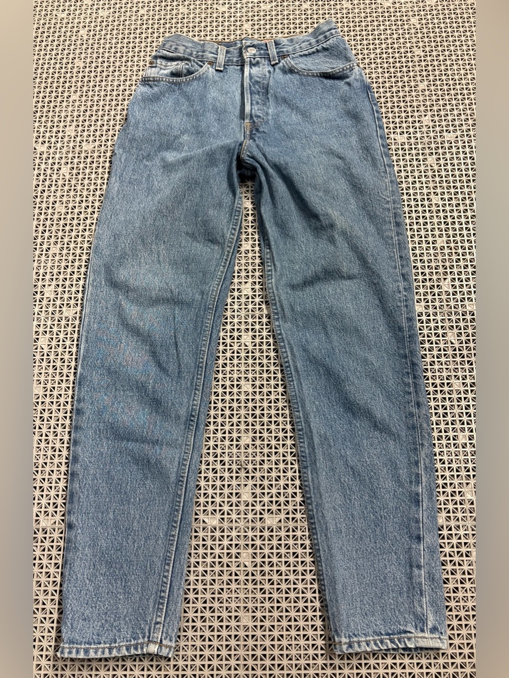 Vintage 1980’s Levi's 901 Medium Wash Button-Fly Blue Jeans - Made in France
